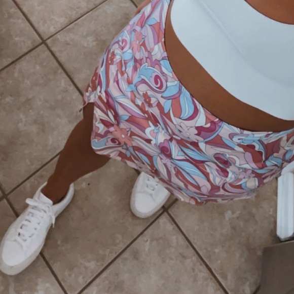 Silky floral print mini skirt - Picture 5 of 5